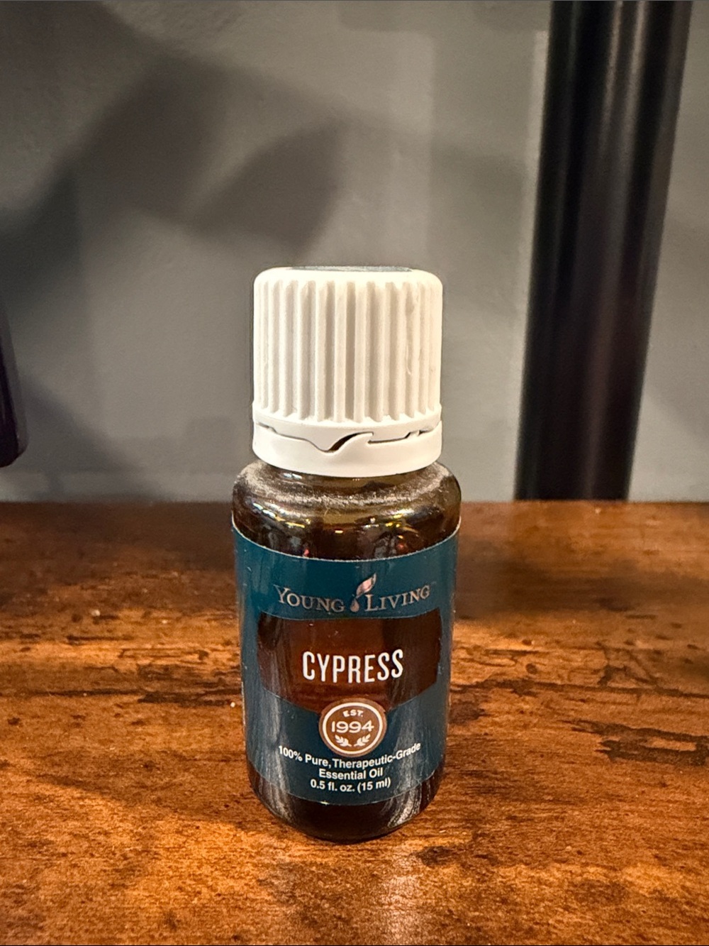 Young Living Cypress Essential Oil — Teal Label, Brown Bottle, White Cap
